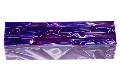 Blue Purple Swirl 1.5" x 1.5" x 6" Acrylic Bottle Stopper Blank - WoodWorld of Texas