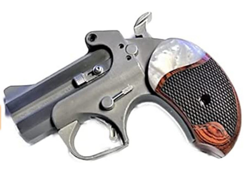 Bond Arms Derringer XL Grips Laminated Rosewood Checkered w/ Pearl Accents- XL