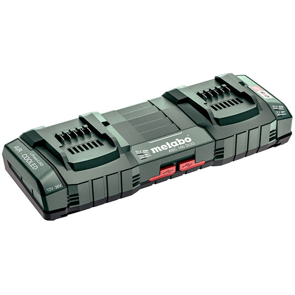 *METABO DOUBLE ASC 145 DUO QUICK CHARGER, 12-36 V, "AIR COOLED", USA/CDN  #627497000 - Cardboard Box