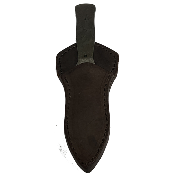Custom Leather Knife Sheath Leather - SHWW121 - 1.25" opening and a 4" length with Belt Clip. Fits El Paso Dagger