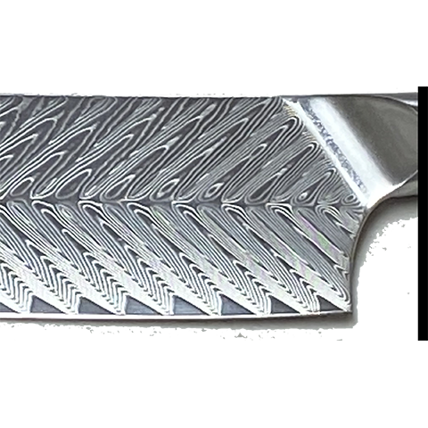 * VG10 Feather Pattern - Paring Knife Blank - 7.5" OAL - 3.5" Cut