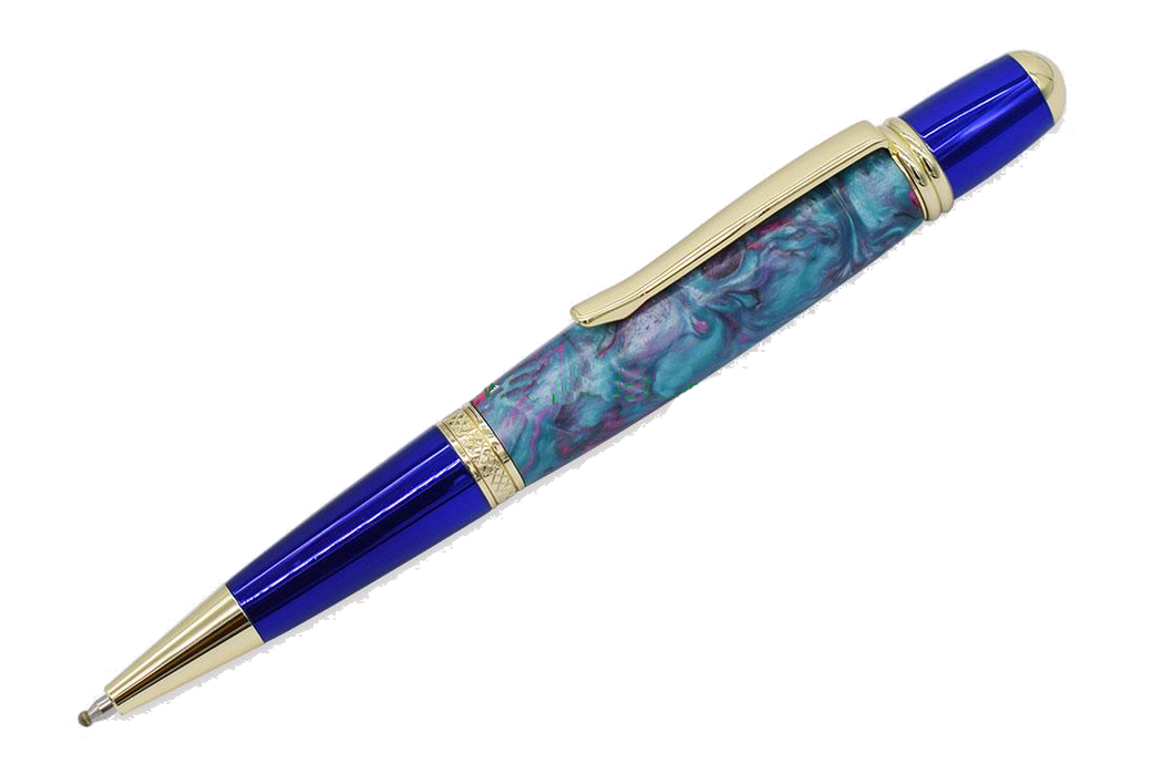 Sahara Twist Pen Bright Colors - Gold & Blue