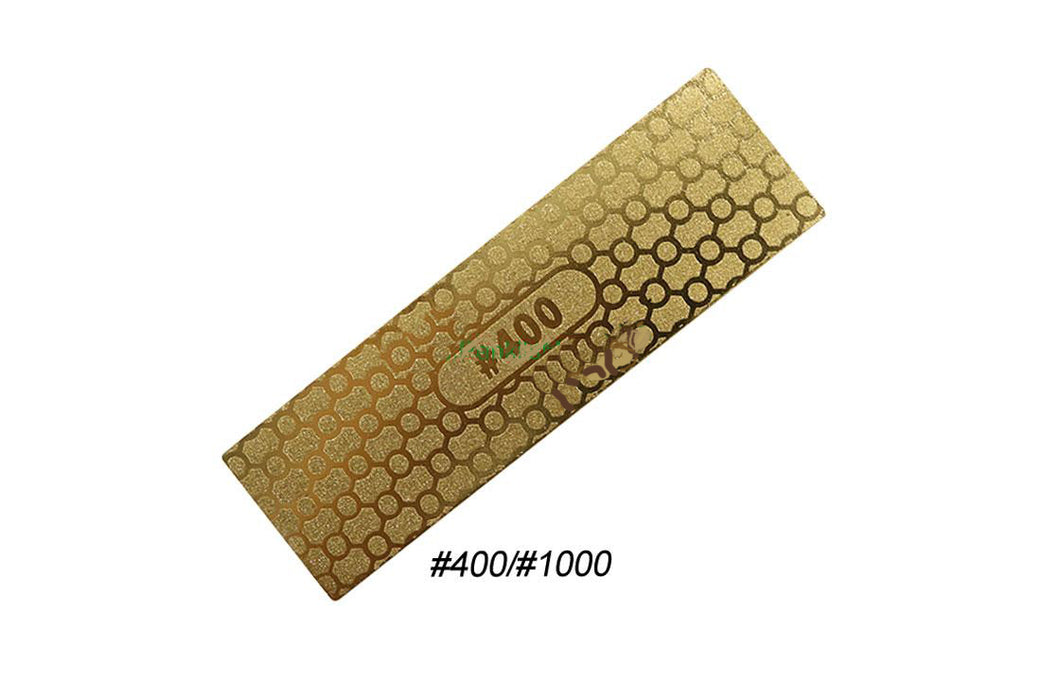 Wood World Titanium Gold Diamond Card File Set  - 400 Grit & 1000 Grit on one card - 3.94" x1.18"