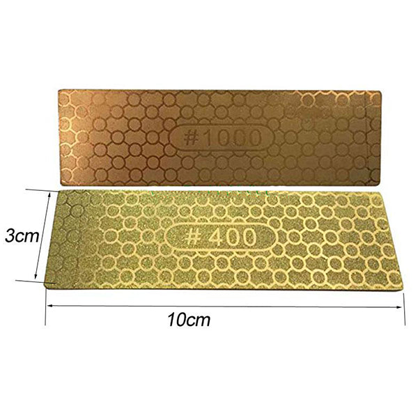 Wood World Titanium Gold Diamond Card File Set  - 400 Grit & 1000 Grit on one card - 3.94" x1.18"