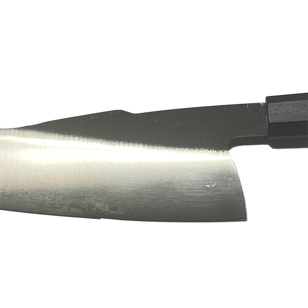 WokMaster Japanese Style Santoku Knife - African Blackwood & Olivewood Octagonal Handle - 440C S.S. - Completed Knife