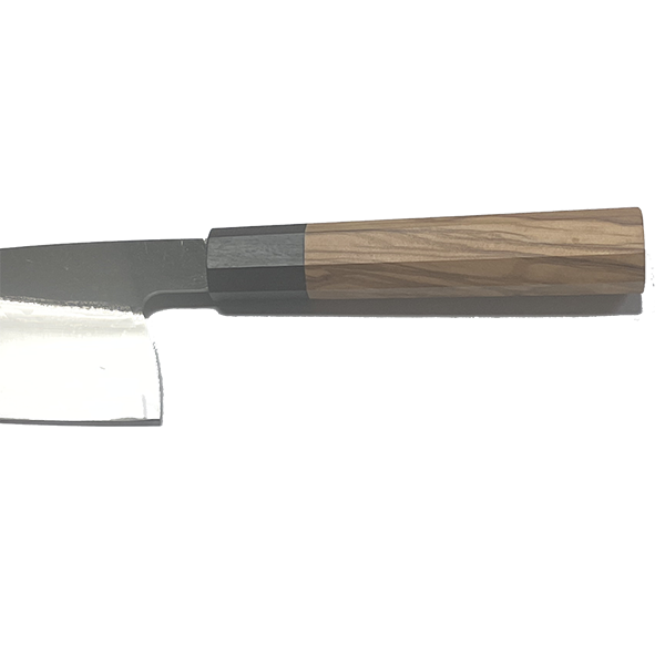 WokMaster Japanese Style Utility Knife - African Blackwood & Olivewood Octagonal Handle - 440C S.S. - Completed Knife
