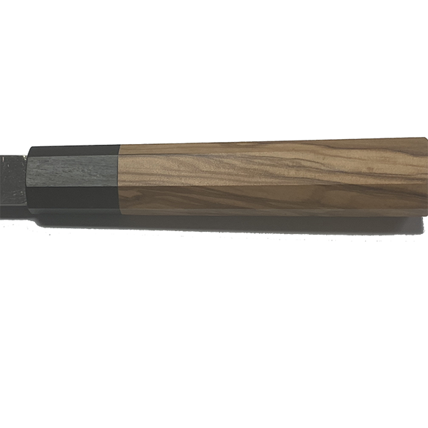 WokMaster Japanese Style Utility Knife - African Blackwood & Olivewood Octagonal Handle - 440C S.S. - Completed Knife