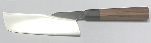 Wok Master Japanese Style Nakiri Knife - African Blackwood & Olivewood Octagonal Handle - 440C S.S. - Completed Knife