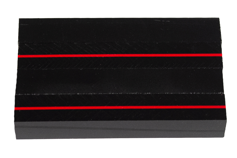 Thin Red Line - Acrylic Pen Blank - 3/4" x 3/4" x 5"