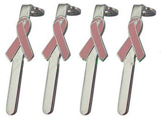 Pink Ribbon Clips. Rnd Top Euro Kits - 5pk - WoodWorld of Texas