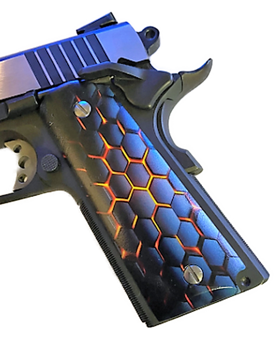 1911 Full Size Grips - UV of HD Image -  Latest Reactor printed over laminate Acrylic