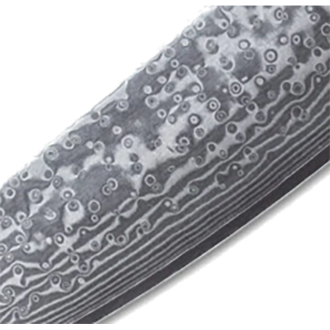 * VG10 Raindrop Pattern - Nakiri Knife Blank - 12" AOL - VG10 Damascus