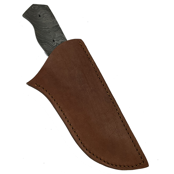 Custom Leather Knife Sheath Leather - SHWW72 - 3.00" opening and a 7" length with Belt loop. Fits Royale Tanto