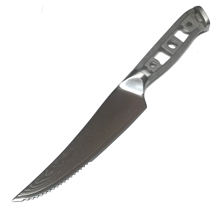 * VG10 Raindrop Pattern - Steak Knife, Big Tex SerratedVG10 Damascus