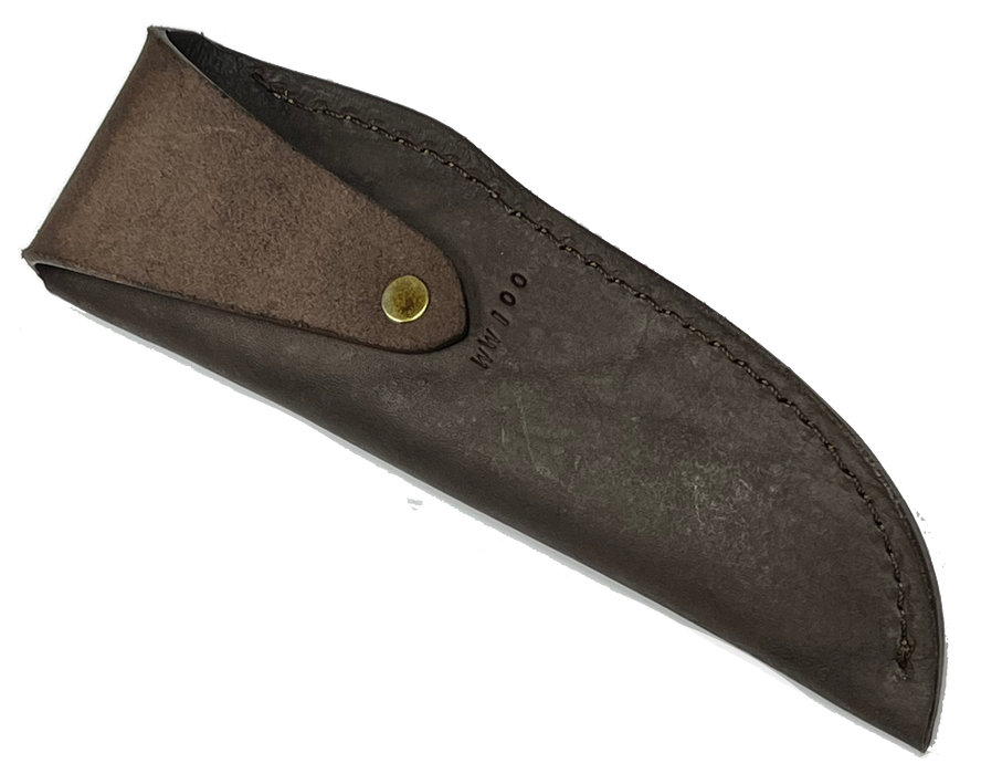 Knife Sheath Leather - SHWW100-DB - 1 5/8" opening and a 6 5/8" length -Dark Brown