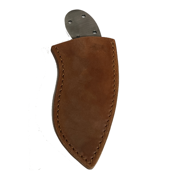 Knife Sheath Leather - SHWW82 - 1 7/8" opening and a 4 7/8" length. Fits Elk Skinner
