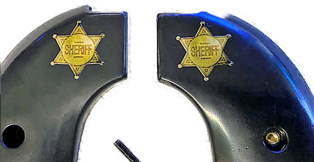 Heritage Arms Rough Rider 6 & 9 Shot Grips (.22 &.22 Mag) "Sheriff Badge" UV/HD image