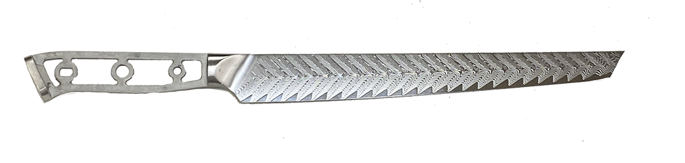 * VG10 Feather Pattern - Sujihiki Knife Blank - 15.25" OAL 10.5" Cut