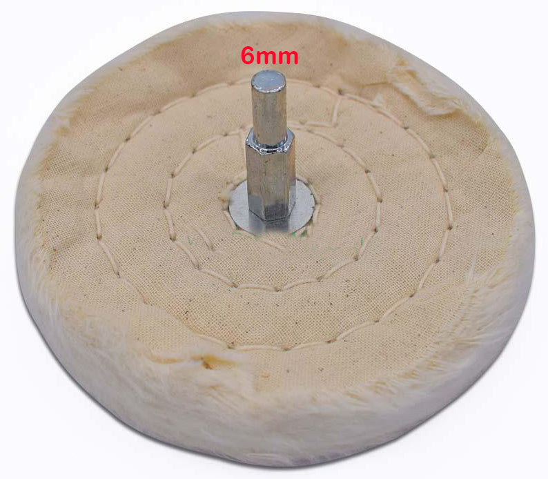75 mm / 3in approx. Buffing Wheel (T-Mop) - 6mm Arbor