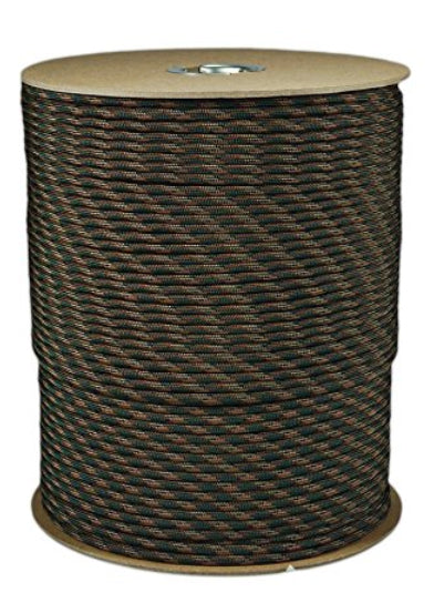 Woodland Camo Parachute Cord Paracord Type III Military Specification 550