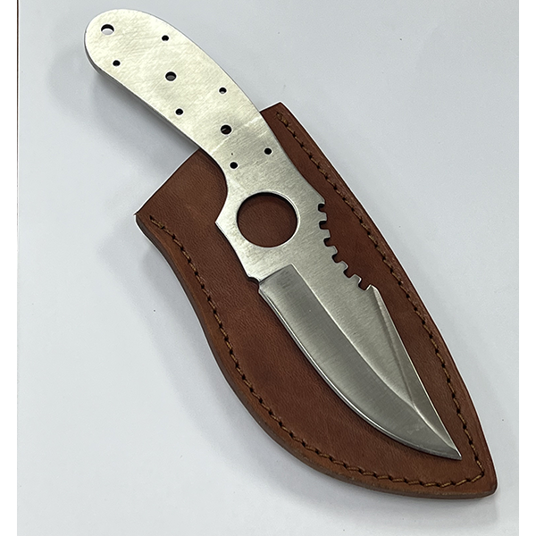 Custom Leather Knife Sheath Leather - SHWW07 - 2 1/8" opening and a 5" length with Belt loop. Fits Yukon Skinner