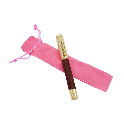 Velvet Drawstring Pen Bags II - Pink (10 pack)