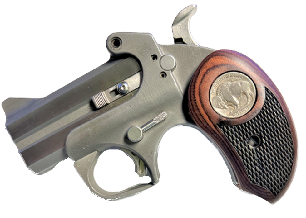 Bond Arms Derringer XL Grips Laminated Rosewood with Buffalo Nickel- XL