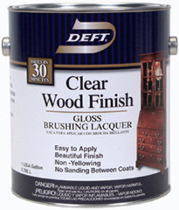Deft Clear Wood Brush-on Lacquer - Quart - Gloss