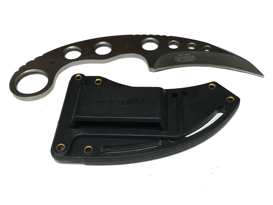 Tactical Karambit ss-Blk Finish w/ Moulded Sheath