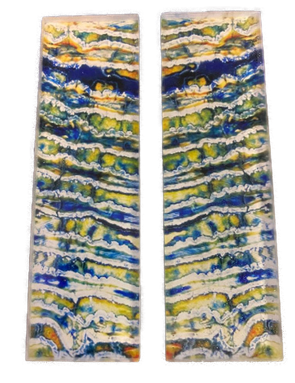 Knife Scales Clear Acrylic Knife Scales over UV printed Mammoth Toot