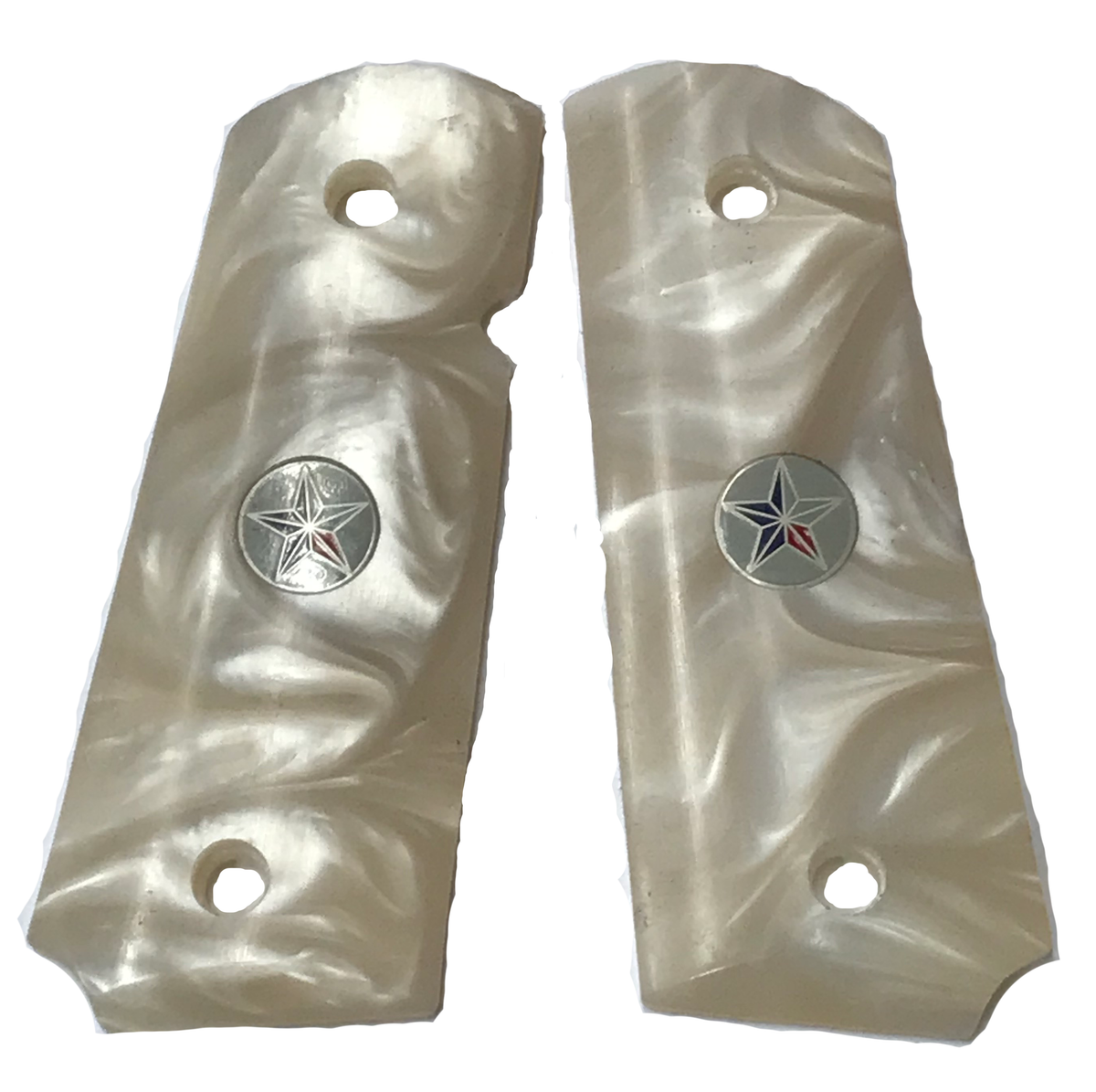 1911 Officer / Compact Acrylic Pearl w/ Texas Star Medallions