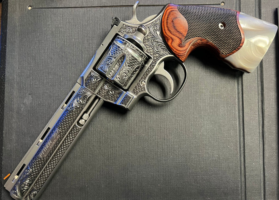 Colt Python Grips, Colt Python 2020, Colt 2021 Anaconda Grip Rosewood Pearl