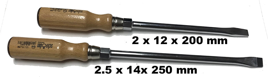 Schroder Wood Handle Screwdriver 2,5x14x250 - 9.8" approx